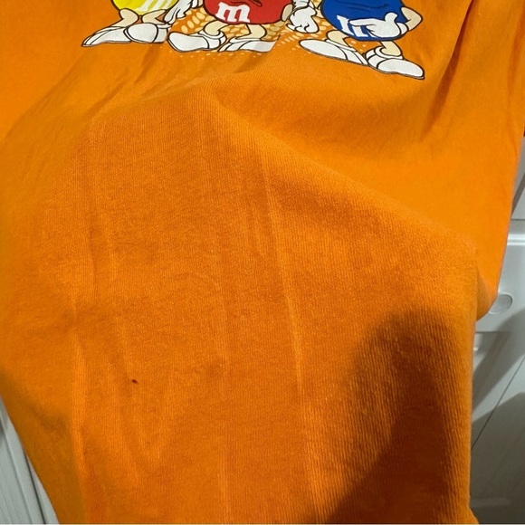 Y2K M&M’s Surrounded by Nuts Orange Shirt - Picture 7 of 7